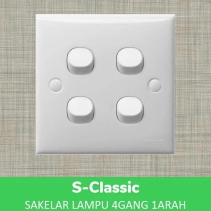 Spesial Saklar 4 Gang Schneider Clipsal S-Classic E34/Saklar 4 Gang Schneider