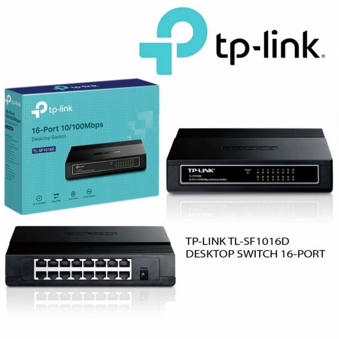 NEW Swicth Hub TP LINK 16 Port SF1016D TpLink 16Port Perbanyakan Lan RJ45