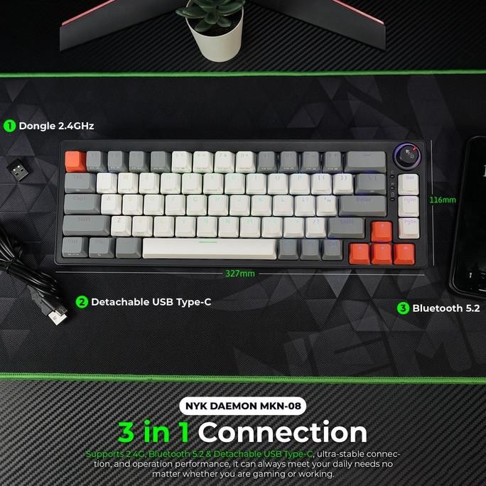 NYK MKN08 Keyboard Mechanical NYK Nemesis DAEMON MKN-08 MKN 08