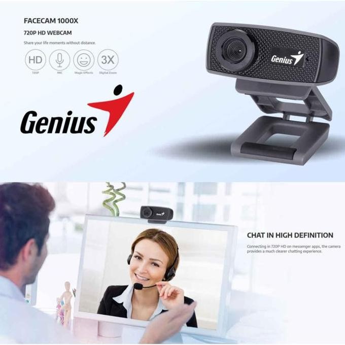 WebCam GENIUS FaceCam 320 Web Camera PC With Microphone For PC,Laptops Terlaris
