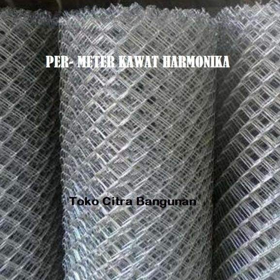 Diskon! Kawat Harmonika Tinggi 2 Meter Lubang 3 cm Kawat Wajik Pagar Rumah