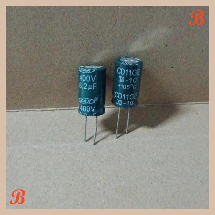 [MRD] 9354 KAPASITOR CAPACITOR ELCO ELKO 8.2UF 8,2UF 8U2 8.2 8,2 UF 400V 400VOLT 400 VOLT