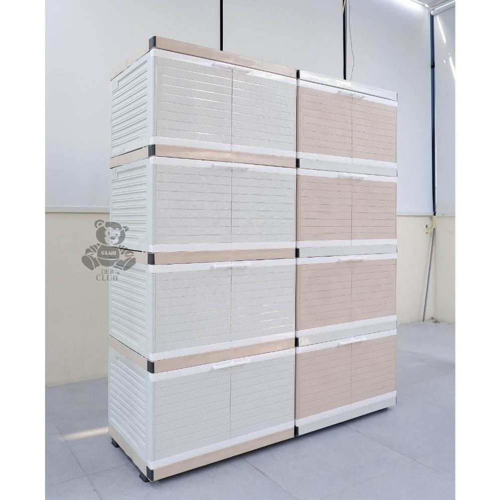 CLUB JUMBO 4 SUSUN - Lemari Pakaian Plastik 4 Susun Minimalis / Lemari Plastik 4 Susun Club / Lemari