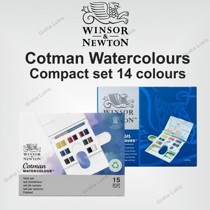 

TERBARU - Winsor&Newton Cotman Water Colour Compact set 14 colours