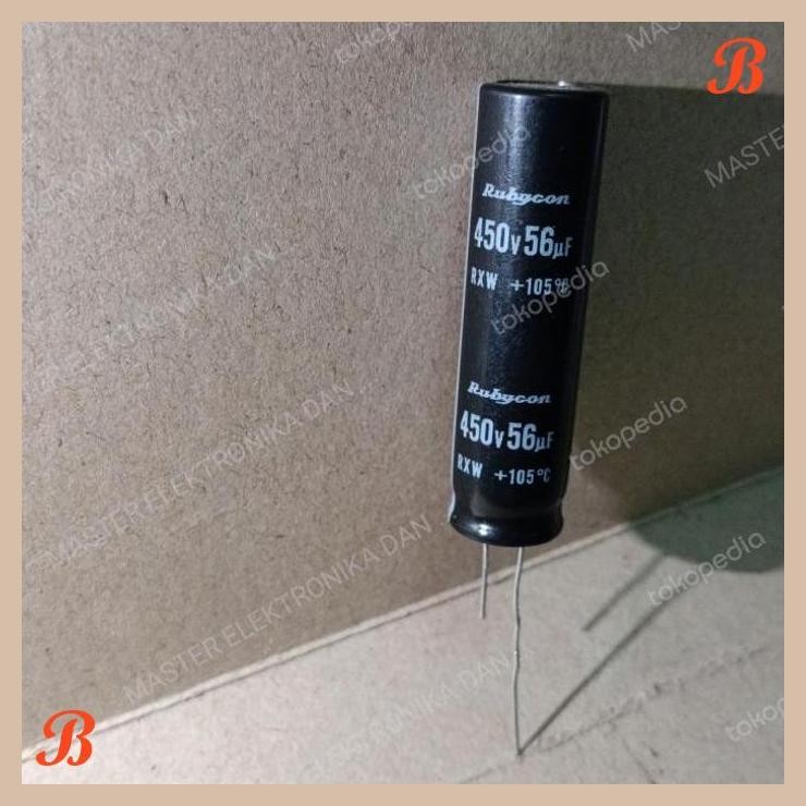 [MRD] 7571 KAPASITOR CAPACITOR ELCO 56UF 450V 450VOLT KURUS PANJANG RUBYCON
