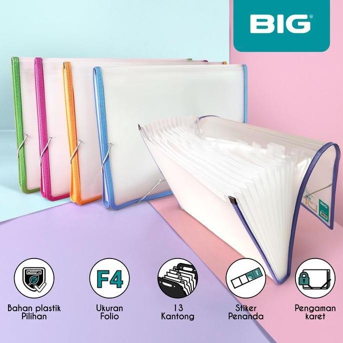 

Diskon! BIG Expanding File/ Map Harmonika/ Organizer Dokumen F4 Folio FC 13 Poket Putih Tali XP-8008 Stationery