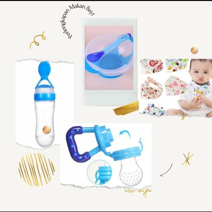 Perlengkapan Makan Bayi / Peralatan Makan Bayi Set / Alat Makan Bayi