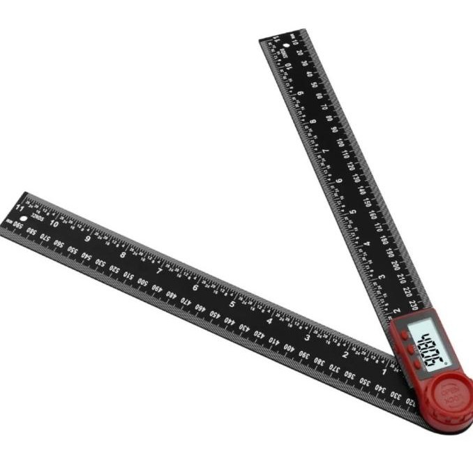 

siap kirim 300mm penggaris siku busur derajat digital nylon glass fiber