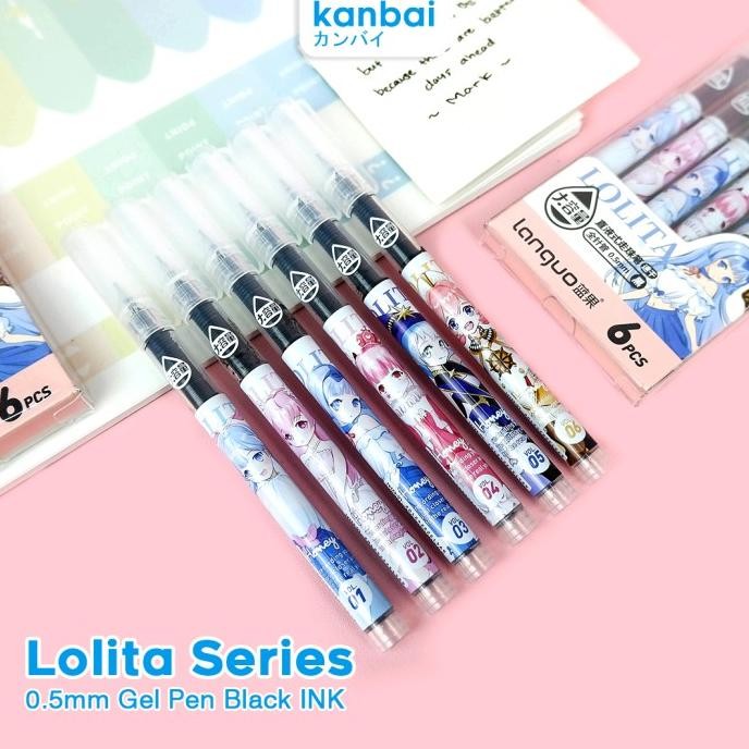 

Tersedia Pulpen Gel 0.5Mm Set 6Pcs Languo Lolita Series Pen Tinta Hitam