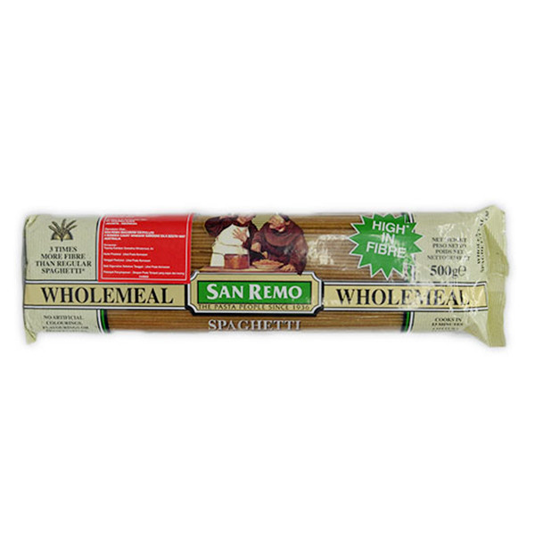 

SANREMO PASTA SPAG WHMEAL 130 500 GR