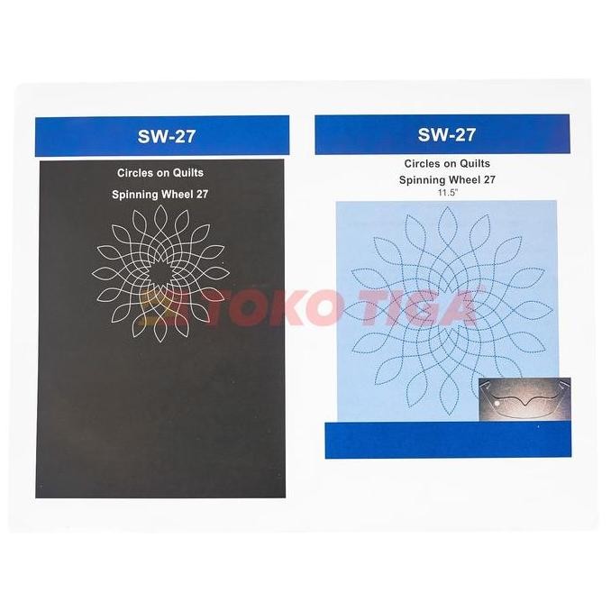 

siap kirim penggaris jahit pola quilting - circles on quilt 11,5" (sw-27)