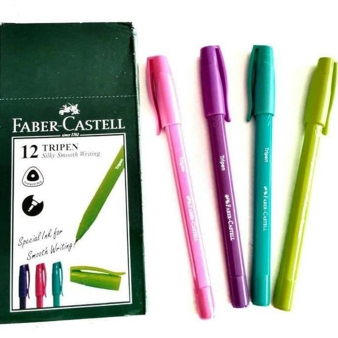 

Tersedia Faber Castell - Pulpen Ballpoint Tripen Black - Lusin