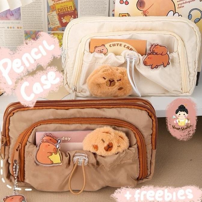 

CAPYBARA Pencil Case Set (Set Tempat Pensil) + Freebies Capybara by YourStudio