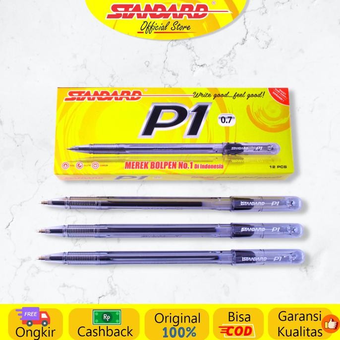 

Tersedia Standard Pen - P1 0.7 Isi 12 Pcs (Pulpen, Pena, Ballpoint, Pen)