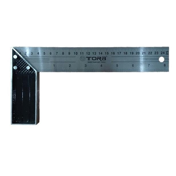 

siap kirim tora penggaris siku meter stainless steel 10 inch - angle ruler ss