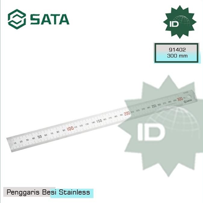 

siap kirim penggaris besi stainless 300 mm 91402 sata tools