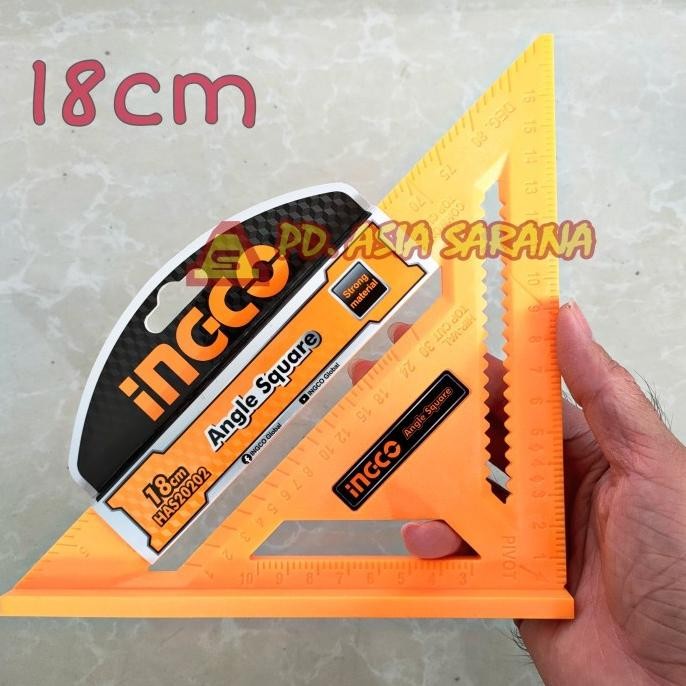 

siap kirim rafter speed square 18cm ingco has20202 penggaris segitiga siku tukang