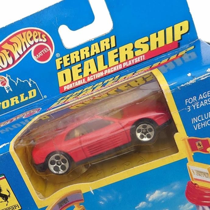 Hot Wheels 2001 Ferrari Dealership Playset w/ Red Ferrari 348