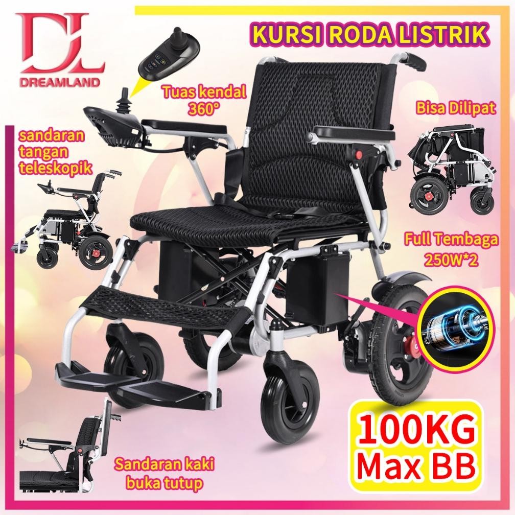 Kursi Roda Elektrik Bisa Lipat Full Otomatis / Kursi roda listrik cerdas sepenuhnya otomatis / kursi