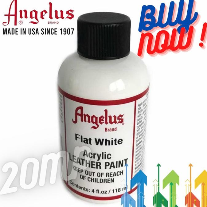 

NEW Angelus Flat White Acrylic Leather Paint Cat Bahan Kulit 4Oz 118ML USA