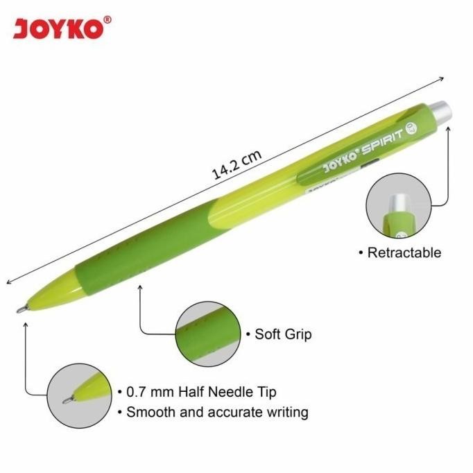 

Tersedia Ball Pen / Pulpen / Pena Joyko Bp-179 / Spirit / 0.7 Mm 1Pack / 12Pcs
