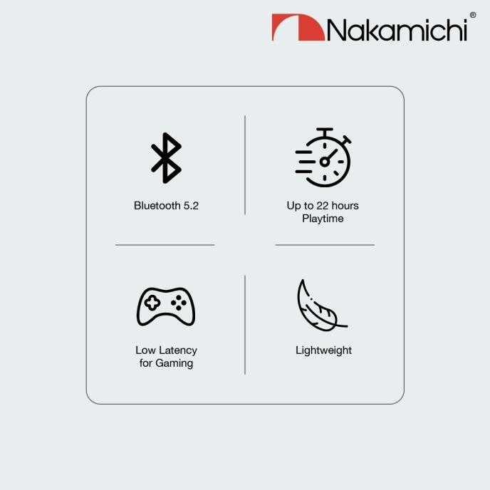 Nakamichi TW015 True Wireless Earbuds Bluetooth Earphone Gaming TWS HD Headset