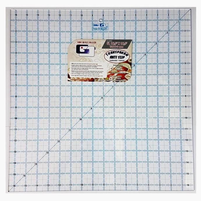 

siap kirim penggaris carft dan quilting 16,5x16,5 inchi - gmj