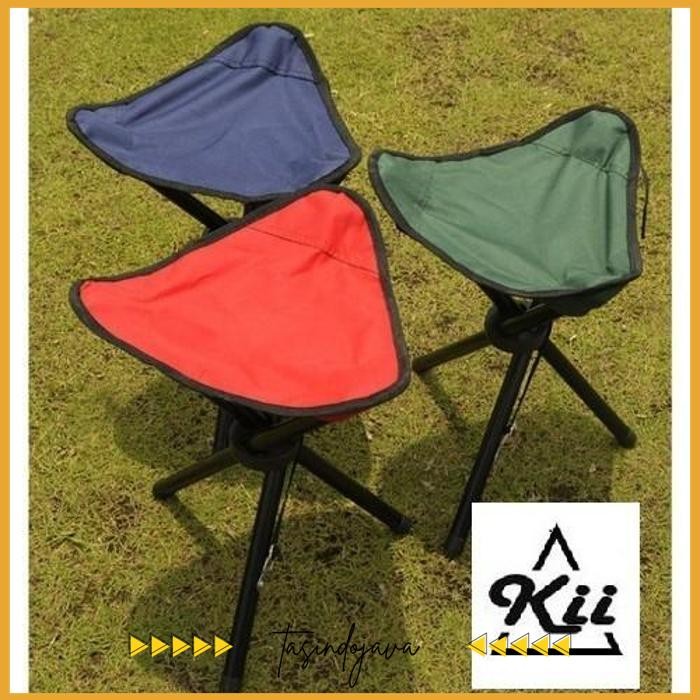 KURSI LIPAT OUTDOOR CAMPING TANPA SANDARAN PRODUK TERBAIK