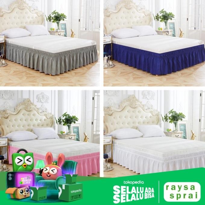 BED SKIRT PENUTUP KOLONG KASUR RUMBAI KASUR