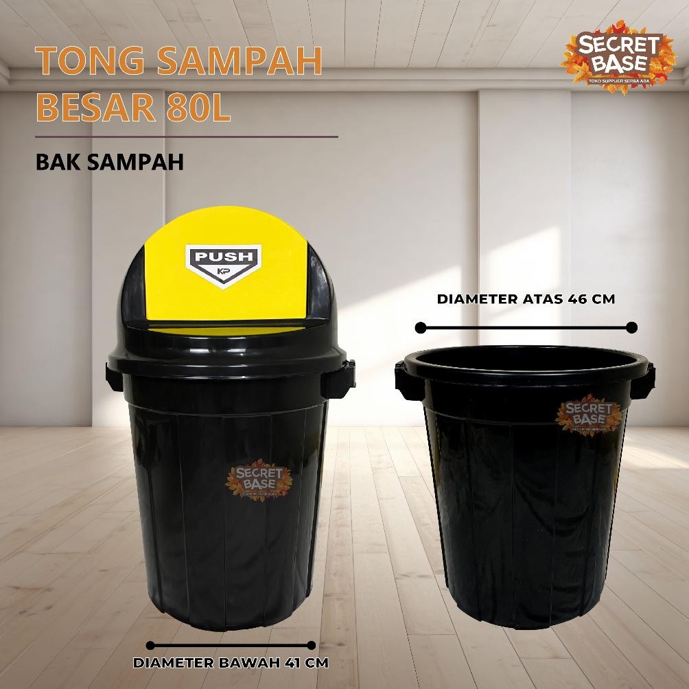 Tong Sampah Besar 80L - Tempat Sampah Besar Luar Rumah / Kotak Sampah / Bak Sampah Diskon