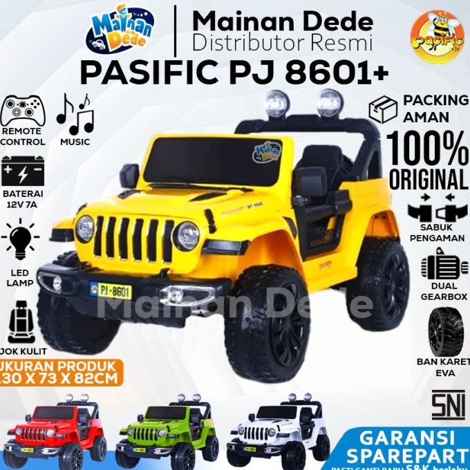 Murah Mainan Mobil Aki Anak Jeep Rubicon Pasific Pj8601 Pj 8601 Non COD