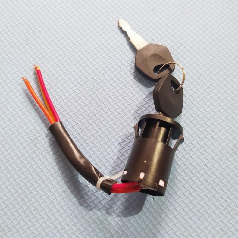 Premium Kunci Kontak 3 Pin Kabel Sepeda Listrik Skuter Elektrik Mobilan Aki Off Netral On Ignition K