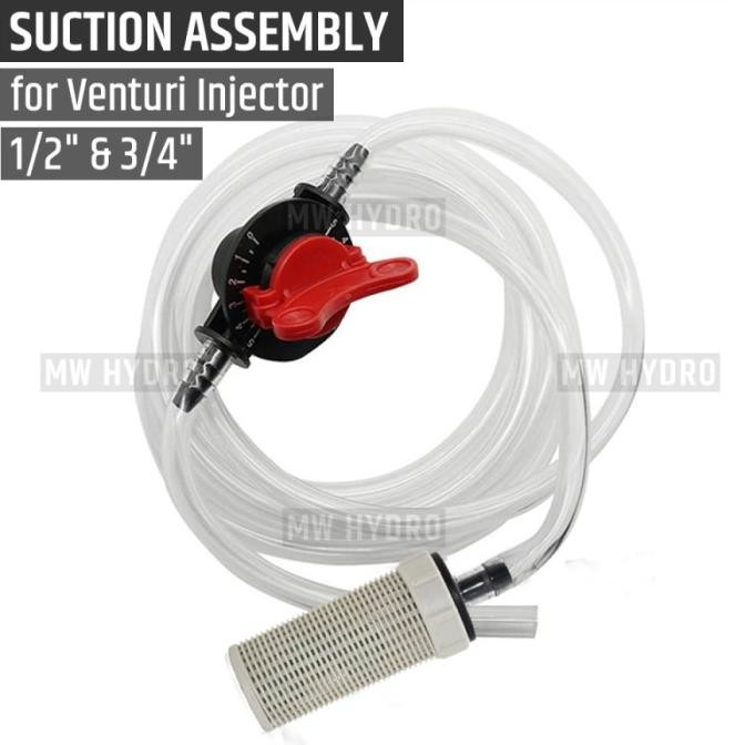 Suction Assembly untuk Venturi Injector - 1/2 & 3/4 Inch