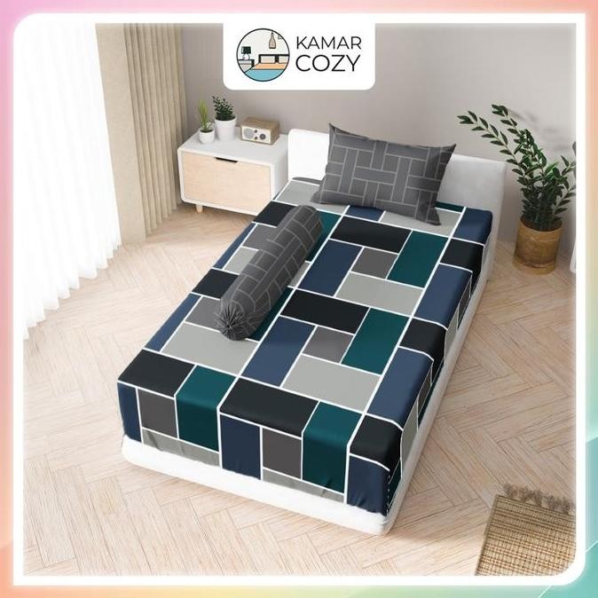 Sprei Kintakun Set Fitted Single 90x200 / 100x200 / 120x200 Adara Dluxe Aesthetic Tinggi 25 cm Estet