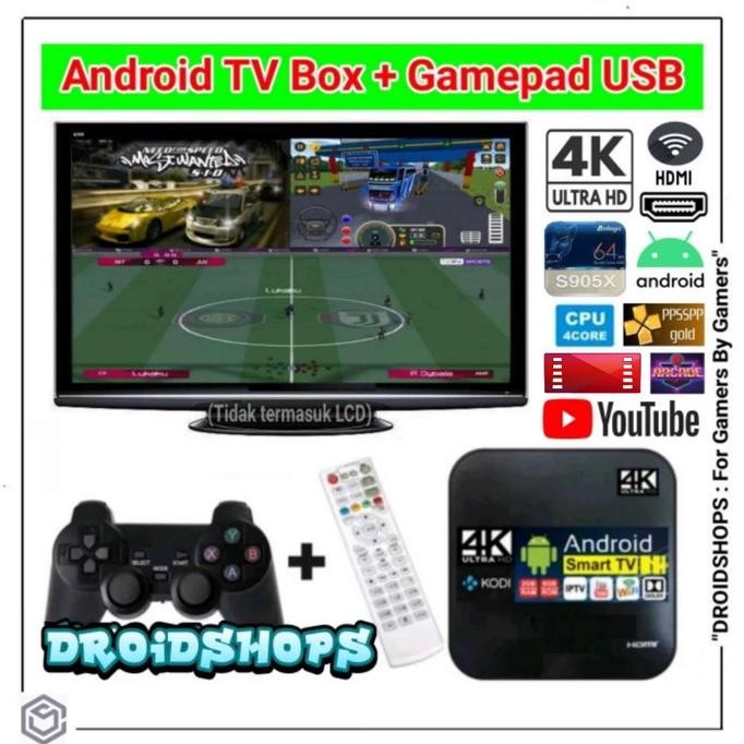 Android TV BOX STB Full Paket Games + USB Gamepad Murah
