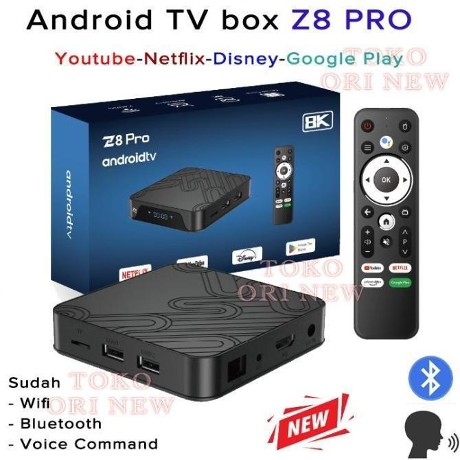 Bisa Netflix Android TV Box Z8 PRO 4GB/32GB 4K HDR Voice Wifi 5G Smart TV Box STB 2GB/16GB
