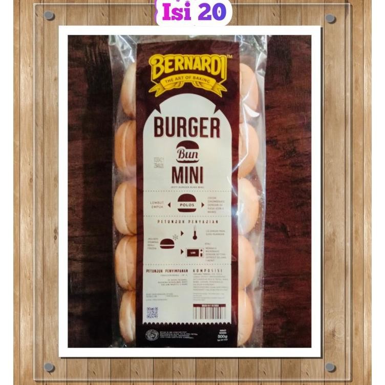 

Premium Bernardi Burger Bun Mini - Roti Burger Isi 20 Berkualitas