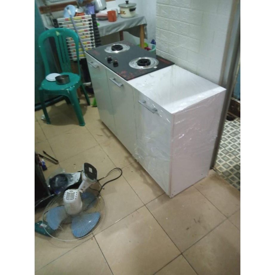 MEJA DAPUR KOMPOR TANAM RAK PAJANGAN SERBAGUNA KITCHEN SET BAWAH