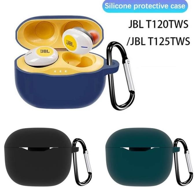 Original Silicone Case Cover JBL Tune 120 - 125 TWS with Keychain - T120 T125