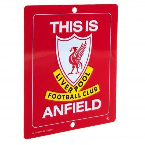Liverpool This Is Anfield, Metal Window Sign, Official Merchandise