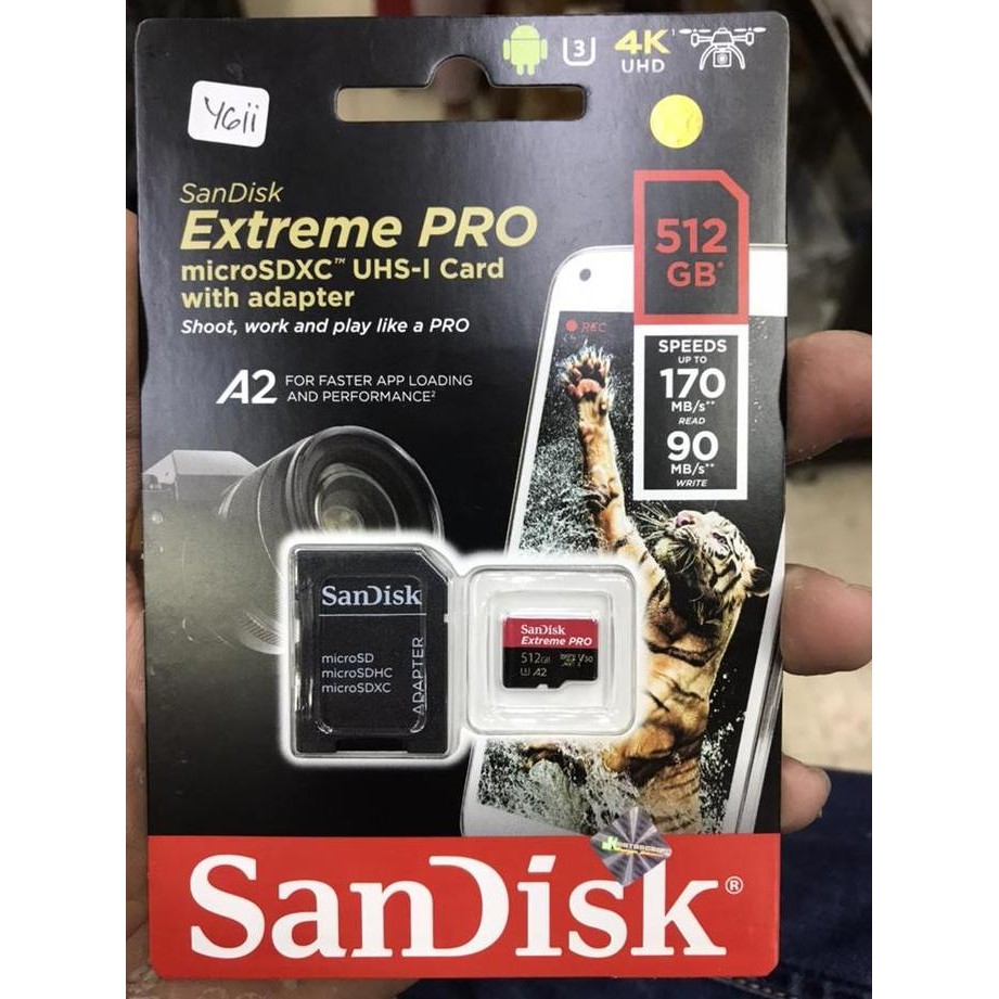 Micro SD HC - SDXC - Sandisk Extreme PRO 512GB (A2) 170MB/s Original