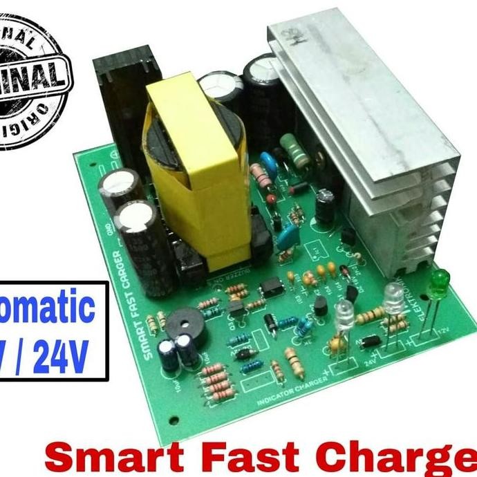 Charger Accu Cas Aki Otomatis Smart Fast Charger Automatic 12V - 24V