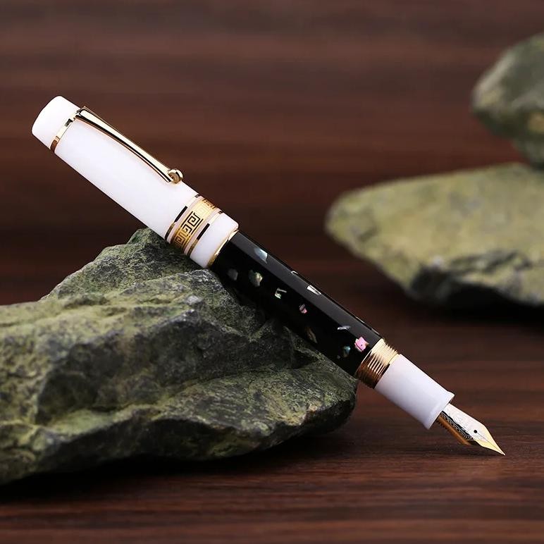 

New Majohn Last Craftsman M400 Pen Fritillaria Resin Office Student Gift Small Fresh Writing Practice Booklet Pen 6 Point