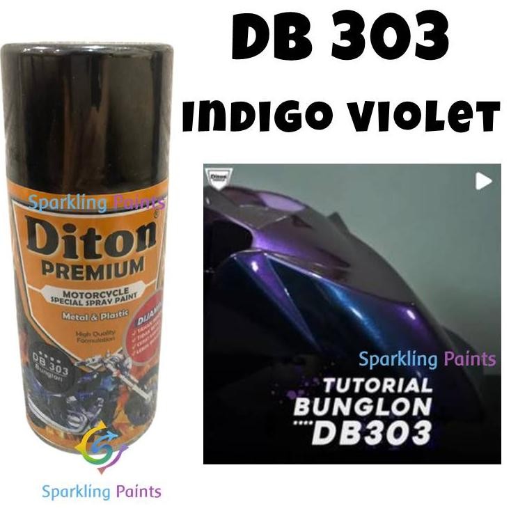 JH85 gr-8 Pilox Diton Premium Indigo Violet DB 303 DB303 300ml Warna Bunglon Cat 3 Dimensi 3D Biru U