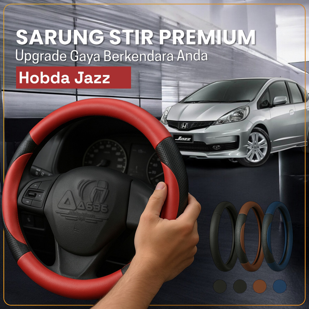 Sarung Stir Mobil Honda Jazz, Cover Stir Mobil Jazz, Sarung Stir Minibus
