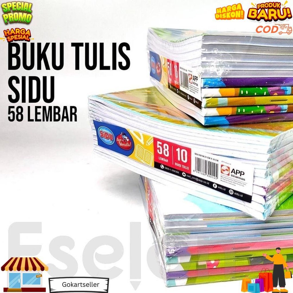 

10Pcs Buku Tulis Sidu Garis 58Lembar / 1Pack Buku Tulis Sidu 58Lembar D Best Seller