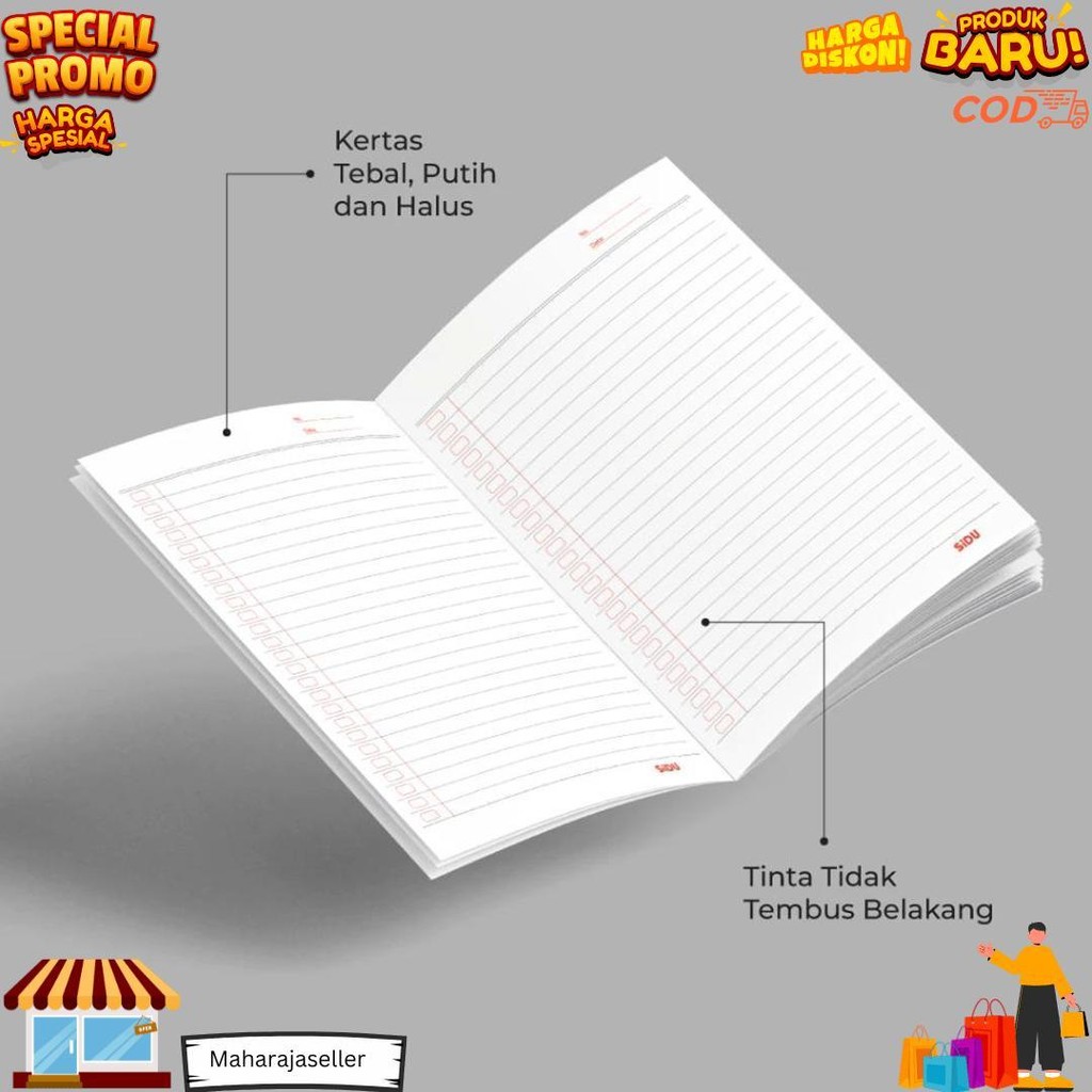 

[ Pak ] Buku Tulis Sidu Sinar Dunia 38 Lembar Grosir (Isi 10 Buku) / Skola 38 D Sale