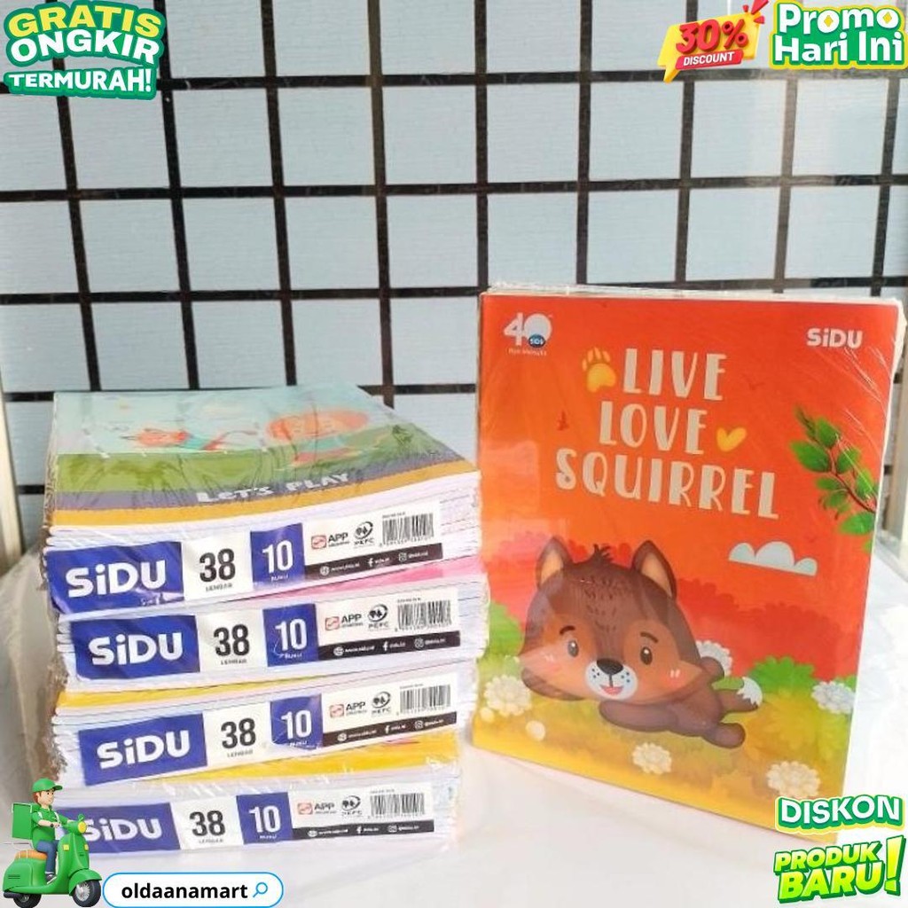 

Buku Tulis Sidu Sinar Dunia 38 Lembar ( Pak 10 Buku ) [ Original ] D Sale