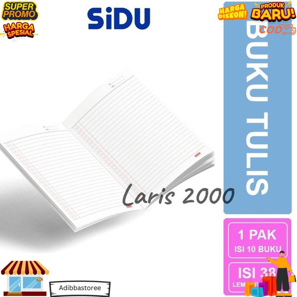 

Buku Tulis Sidu Sinar Dunia 38 (Per Pak) D Promo 4.4