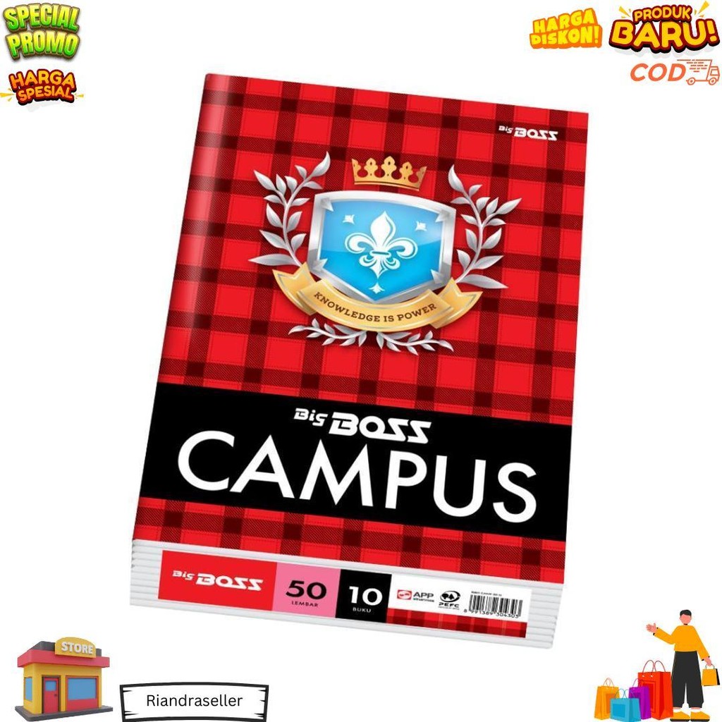 

Bigboss Campus Buku Tulis 50 Lembar - Bbo Eb 50 Cam D Cod